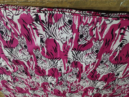 Zebra Pink cotton cambric width 44 inches Fabric per meter
