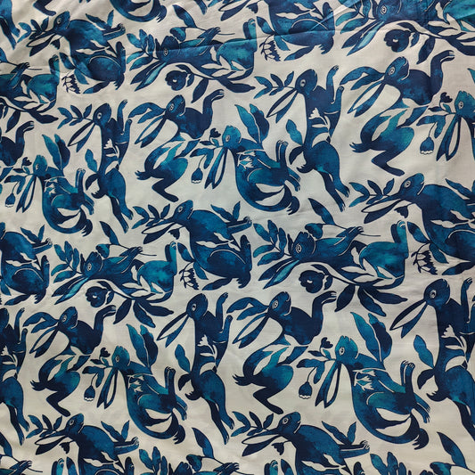 Wild Rabbit cambric fabric 44 inches width- Blue
