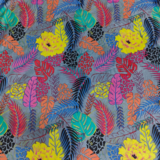 Neon Grey Cotton cambric 44 inches width Fabric per meter