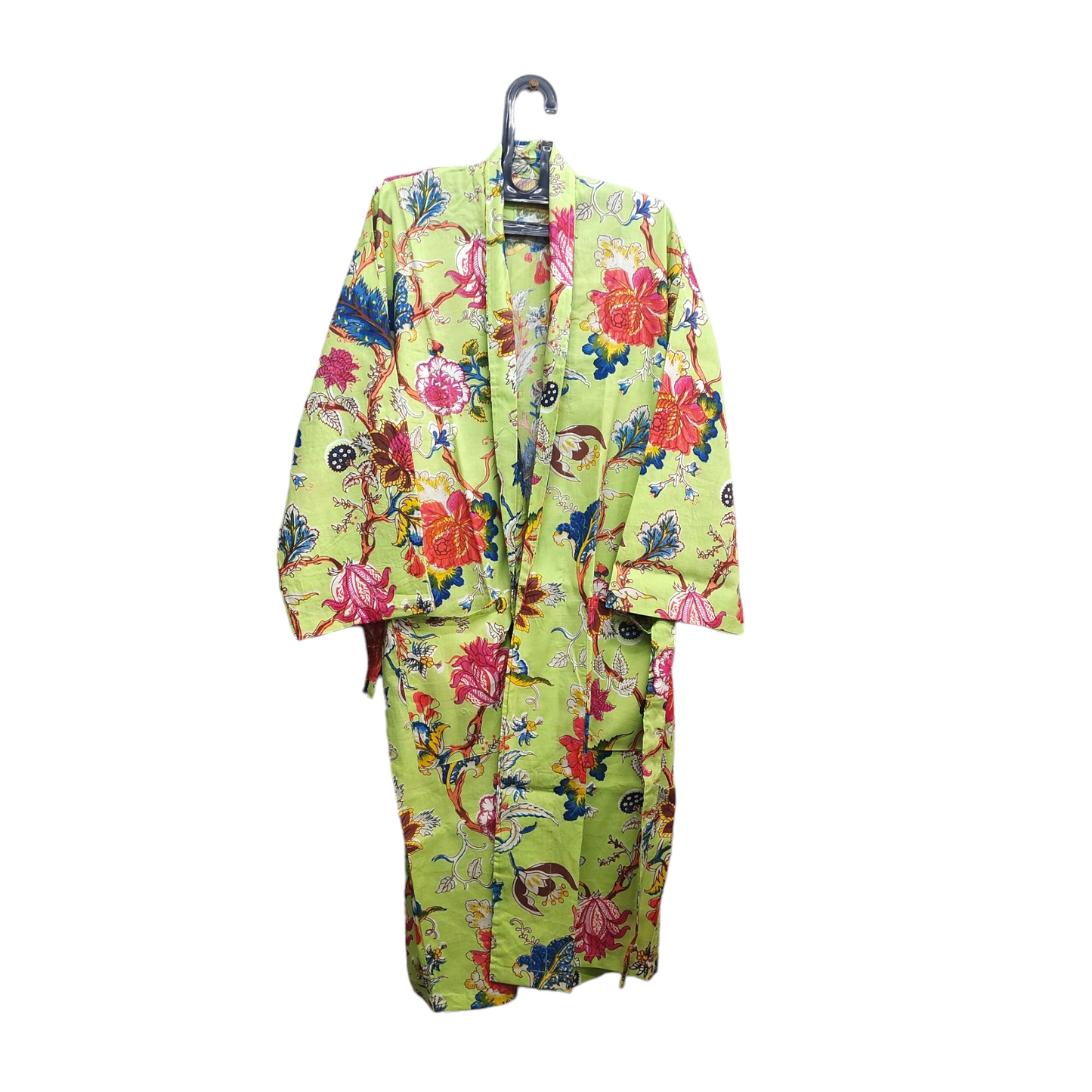 Kimono Bath Robes/ Night Suit - Tree Of Life Parrot Green