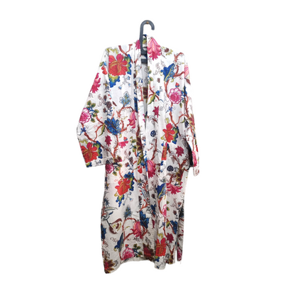 Kimono Bath Robes/ Night Suit - Tree Of Life White