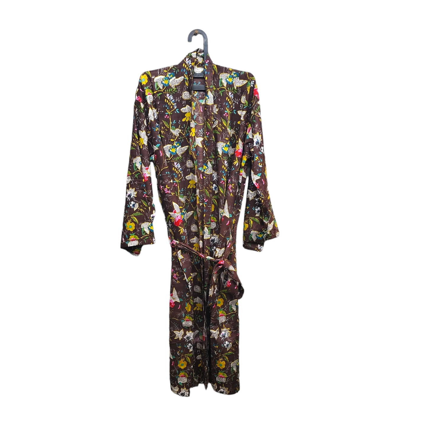 Kimono Bath Robes/ Night Suit - Bird2 Brown
