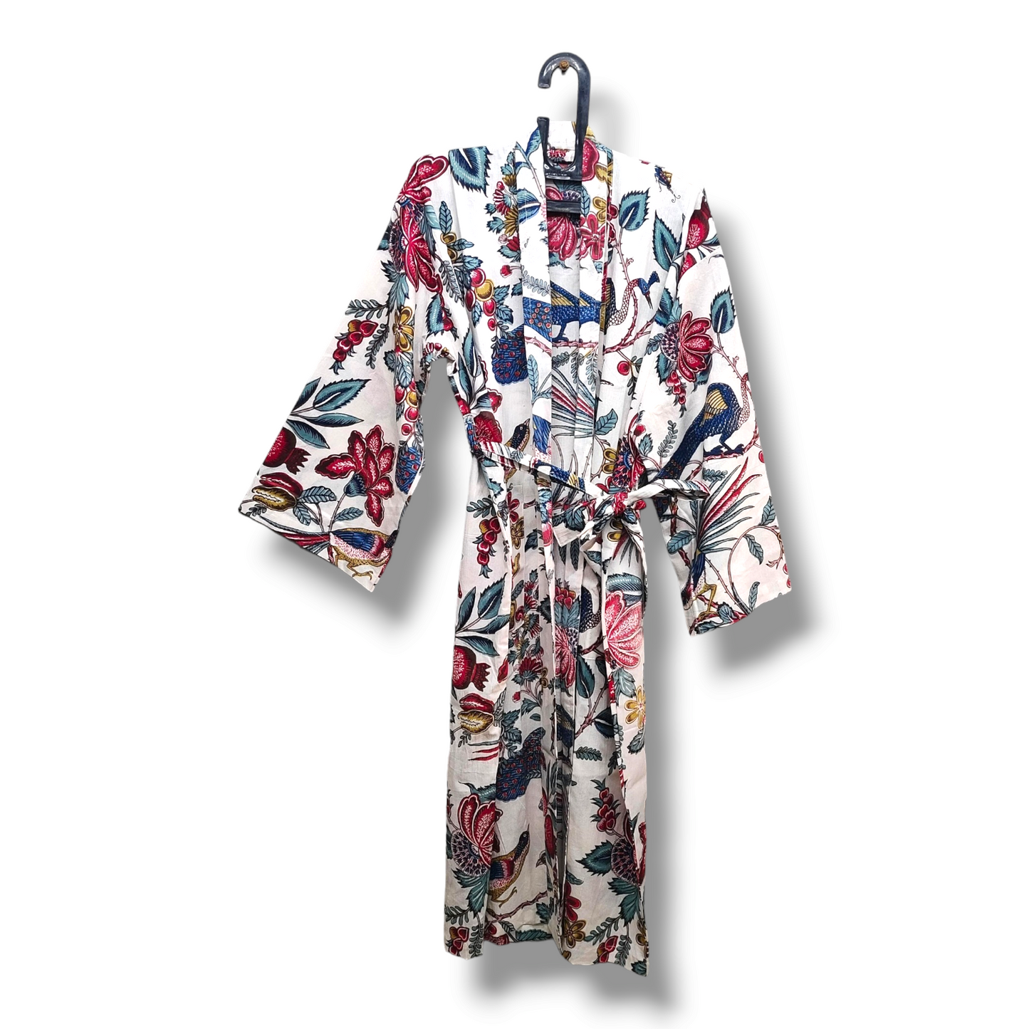 Cotton Hand Printed Kimono Robe London Springs