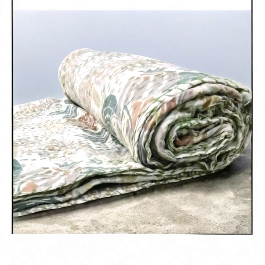 Hand Quilted Kantha Bedcover- charm of white