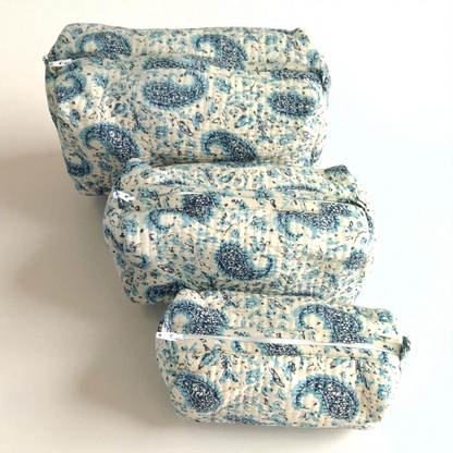 Vanity bag/ toiletry bag set of 3- Paisley