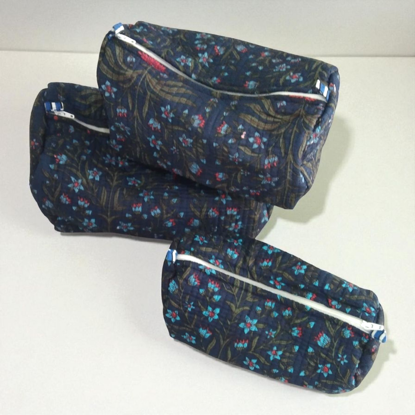 Vanity bag/ toiletry bag set of 3- Jasmine