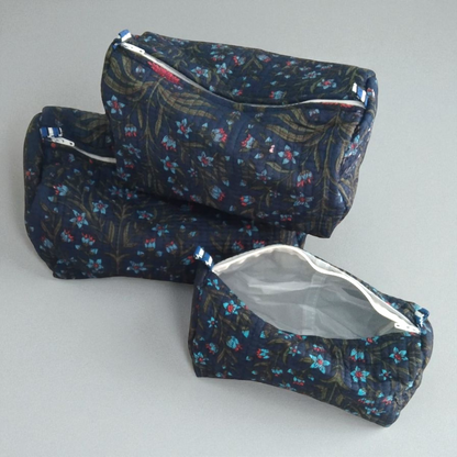 Vanity bag/ toiletry bag set of 3- Jasmine