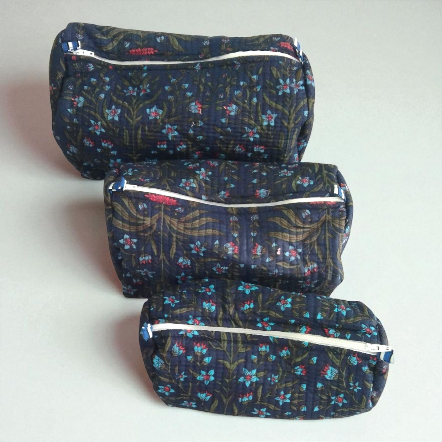 Vanity bag/ toiletry bag set of 3- Jasmine
