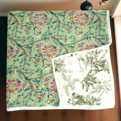 Baby dohar/ ac quilt green hues