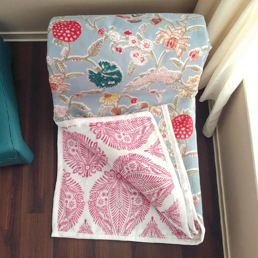 Baby dohar/ ac quilt tropical grey