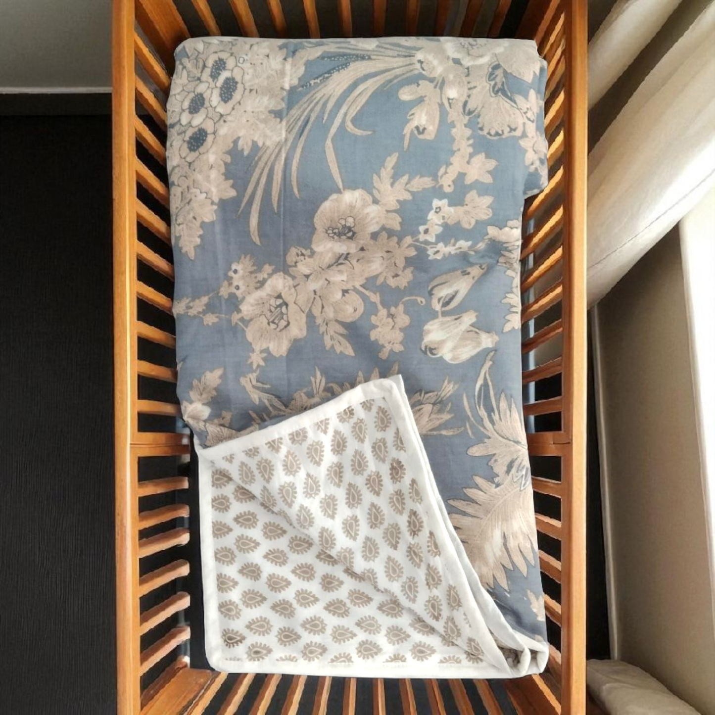 Baby dohar/ ac quilt grey sparks