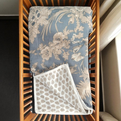 Baby dohar/ ac quilt grey sparks