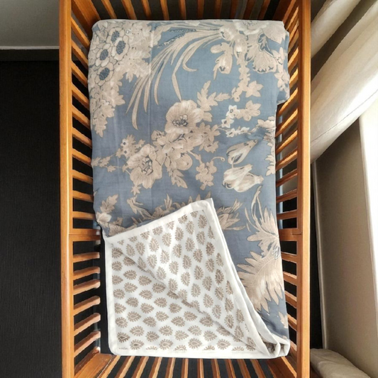 Baby dohar/ ac quilt grey sparks