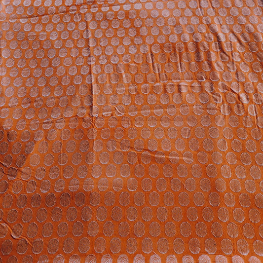 Orange Cotton Jaquard width 44 inches Fabric per meter
