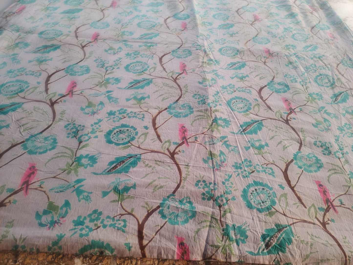Floral Stems cotton cambric width 44 inches Fabric per meter