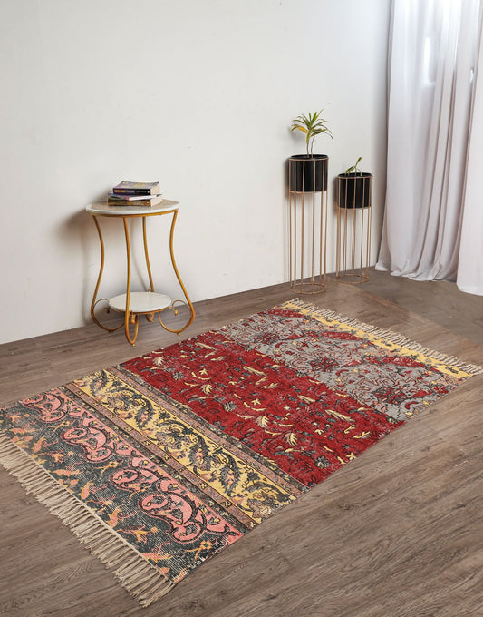 Cotton Area Rug 6 x 8 ft