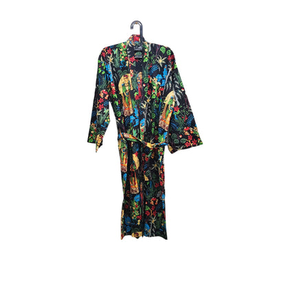 Kimono Bath Robes/ Night Suit - Frida Kahlo Black