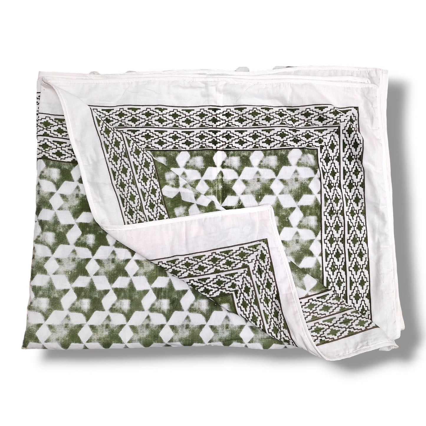 Malmal AC Quilt/Dohar-Starry green -Single Bed