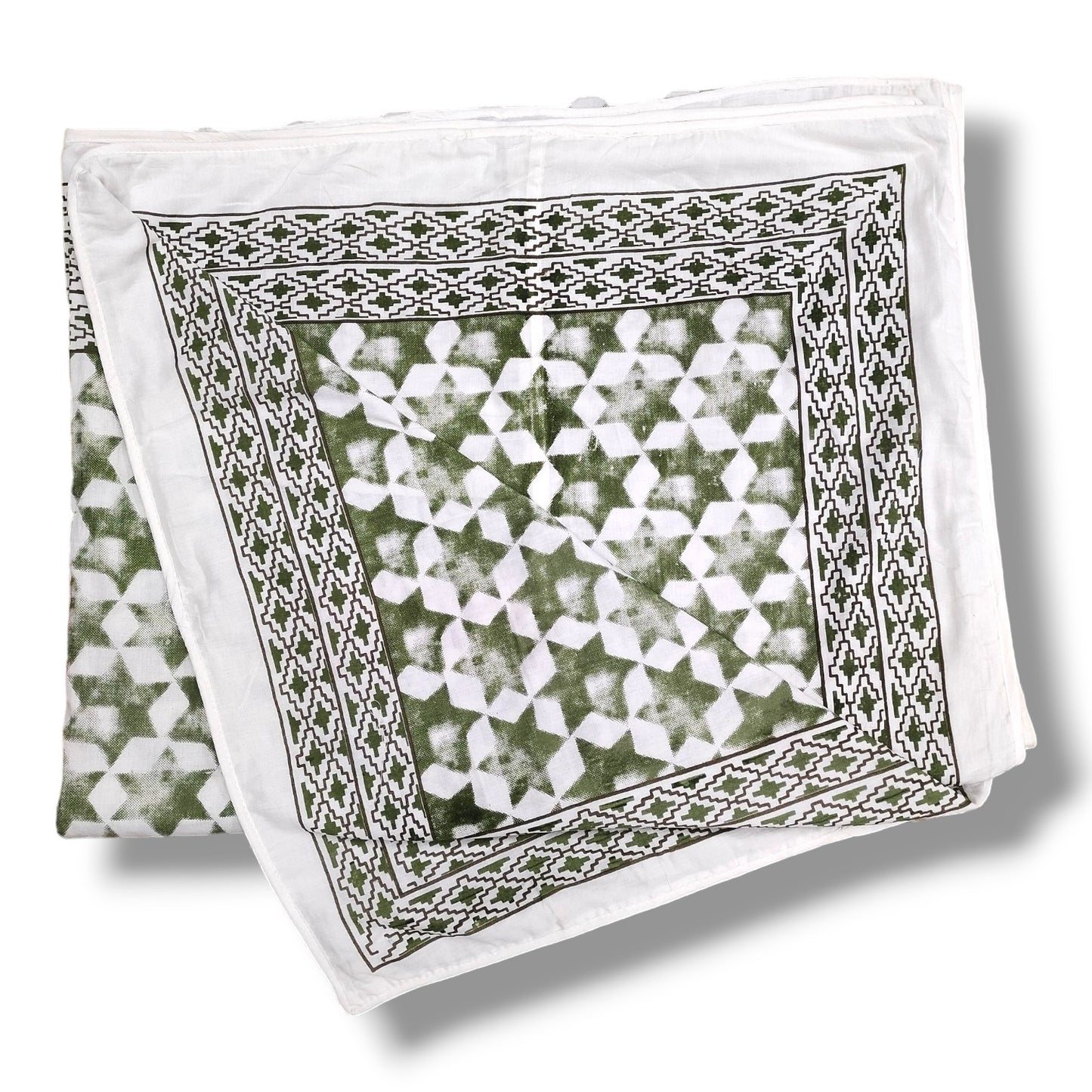 Malmal AC Quilt/Dohar-Starry green -Single Bed