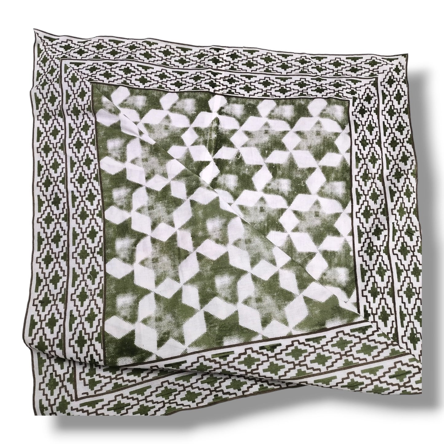 Malmal AC Quilt/Dohar-Starry green -Single Bed
