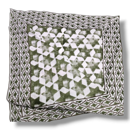 Malmal AC Quilt/Dohar-Starry green -Single Bed