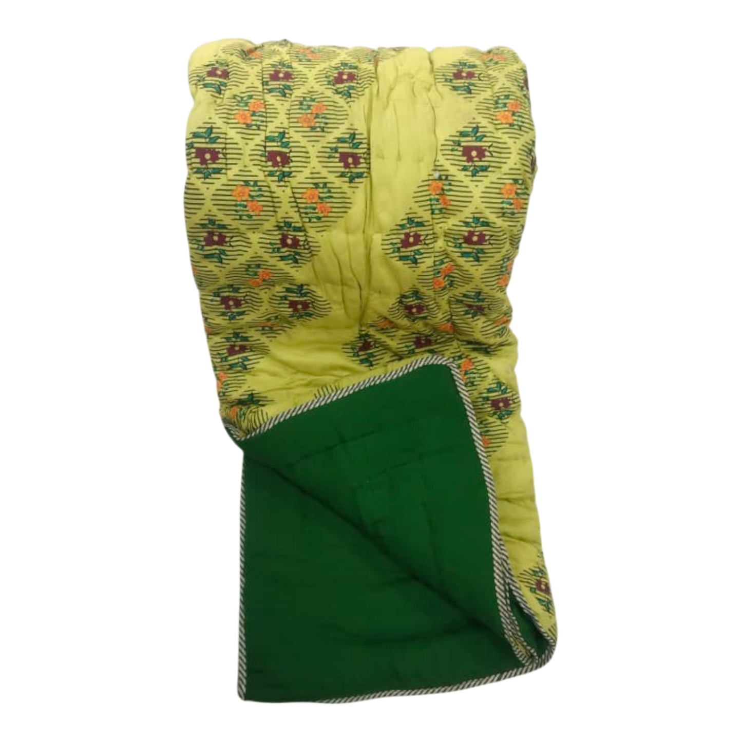 Lime Green Cotton Rayon single Quilt