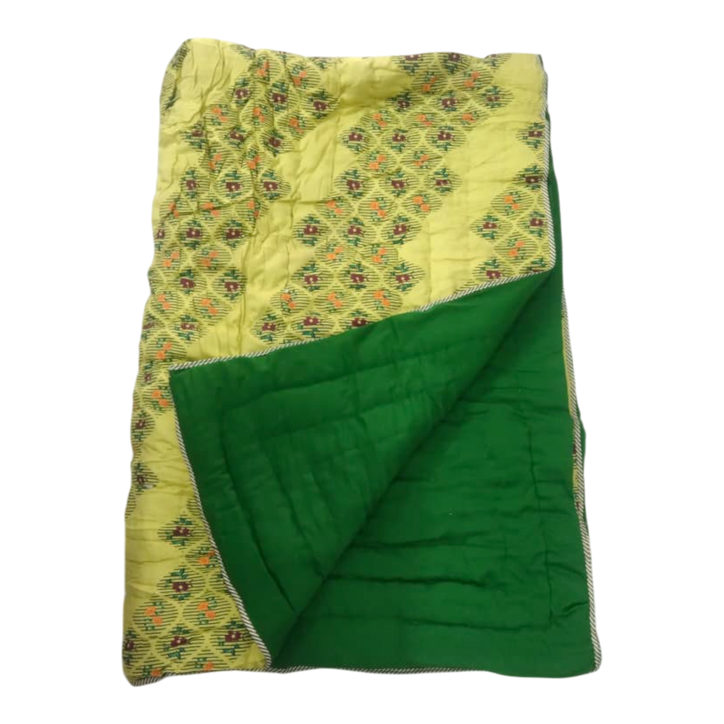 Lime Green Cotton Rayon single Quilt