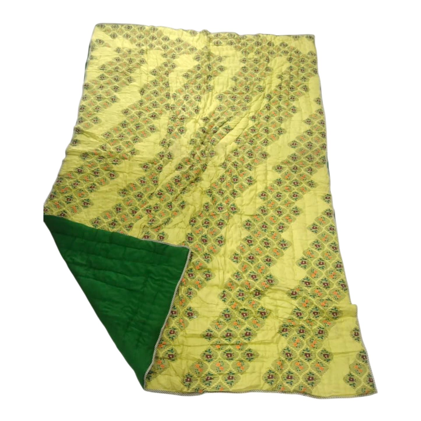 Lime Green Cotton Rayon single Quilt