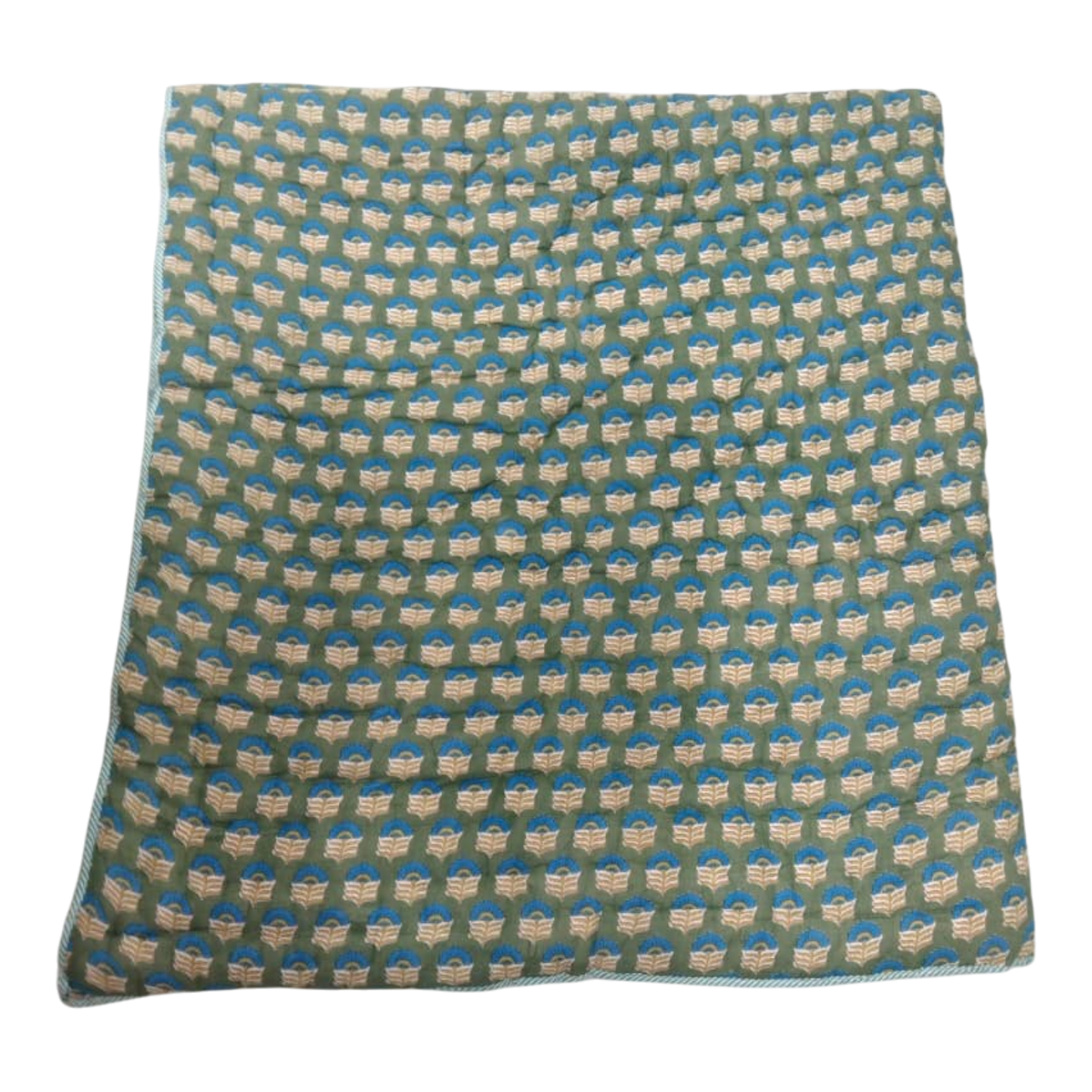 Teal Cotton cambric single Quilt