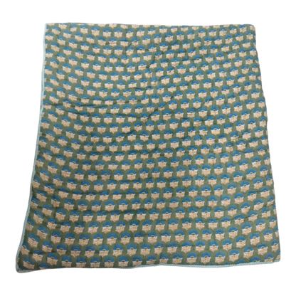 Teal Cotton cambric single Quilt