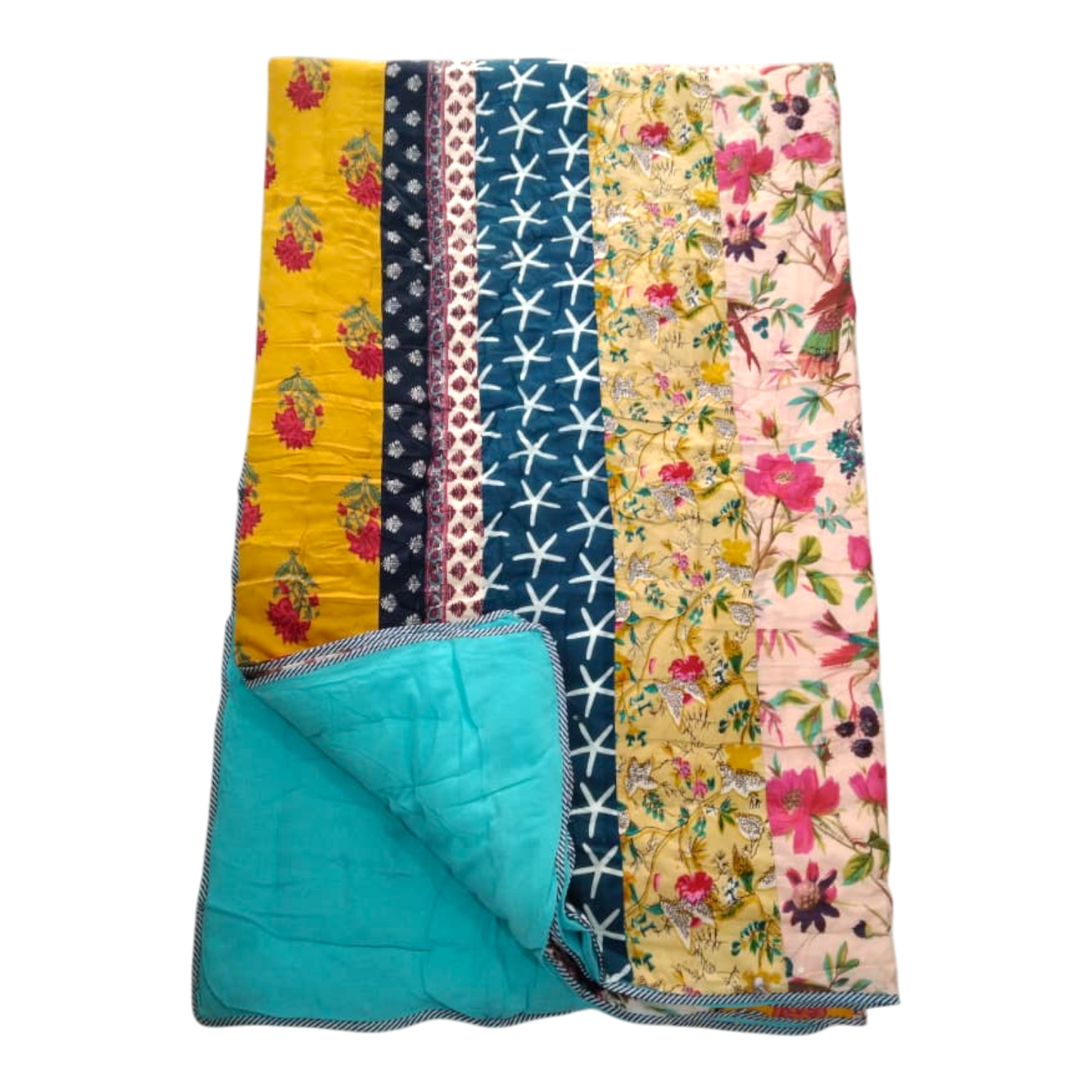 Patchwork Cotton cambric single Quilt
