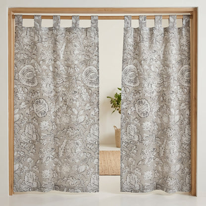 Soft Pastel Cotton Cambric Curtain Pair