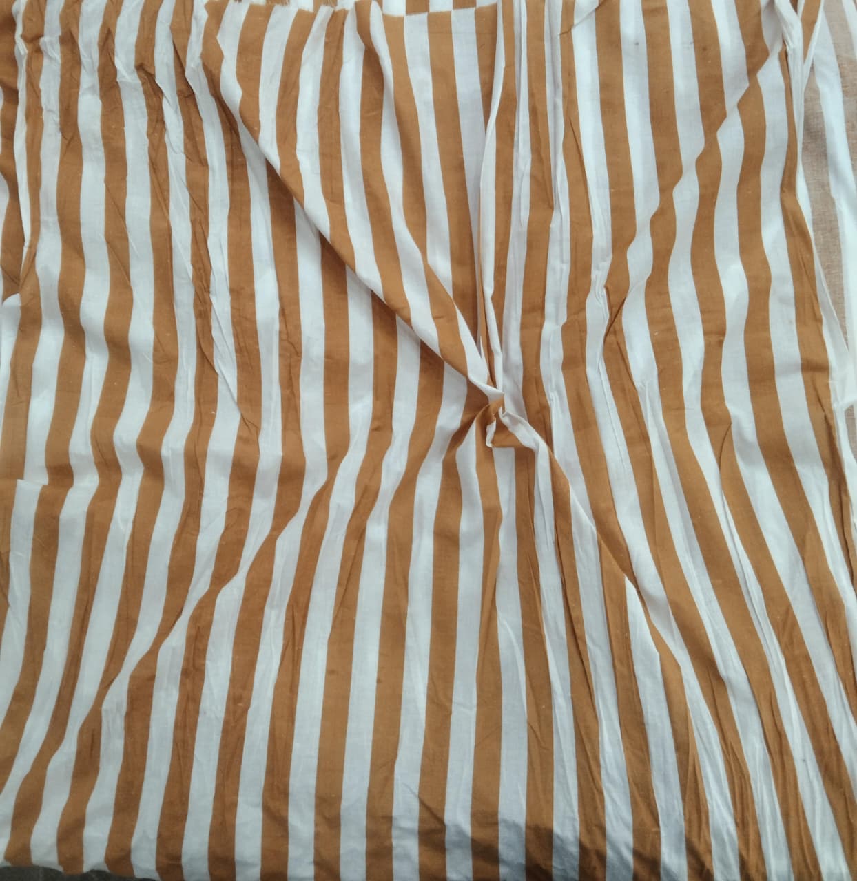 Thick Stripes Cotton cambric 44 inches width Fabric per meter