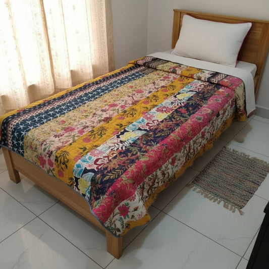 Patchwork Cotton cambric single Quilt