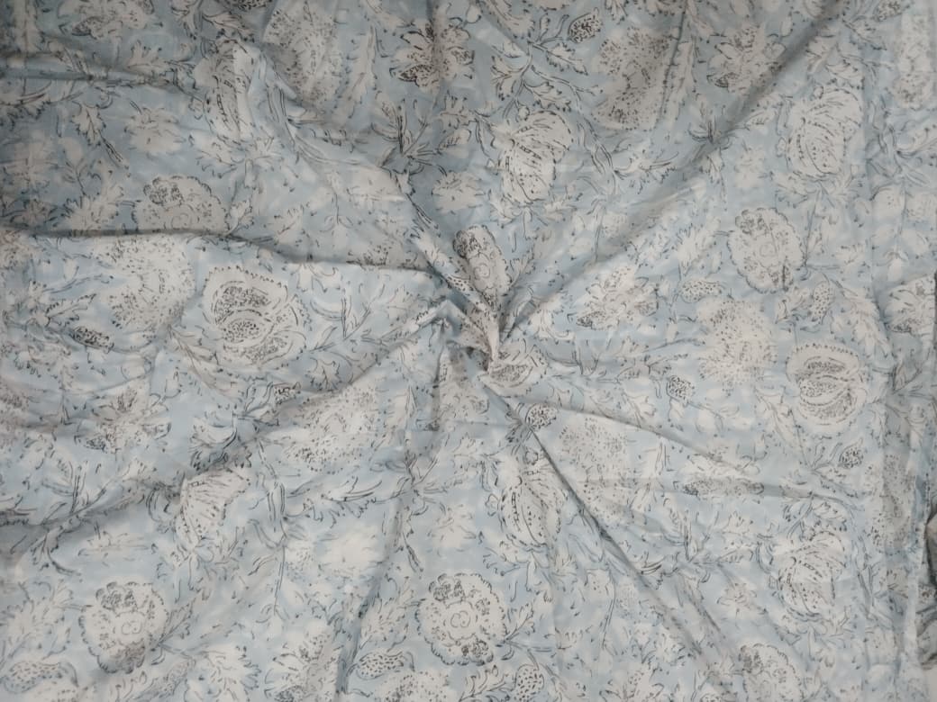 Soft pastel floral cotton cambric width 44 inches Fabric per meter