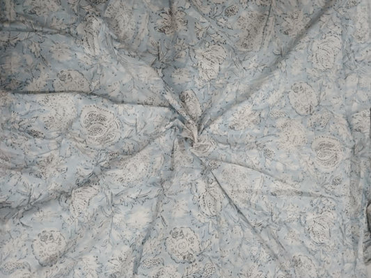 Soft pastel floral cotton cambric width 44 inches Fabric per meter