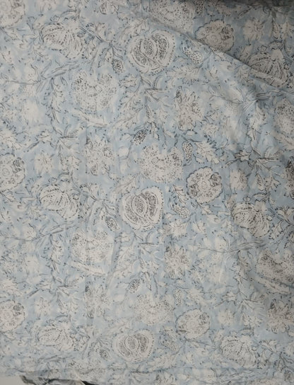 Soft pastel floral cotton cambric width 44 inches Fabric per meter