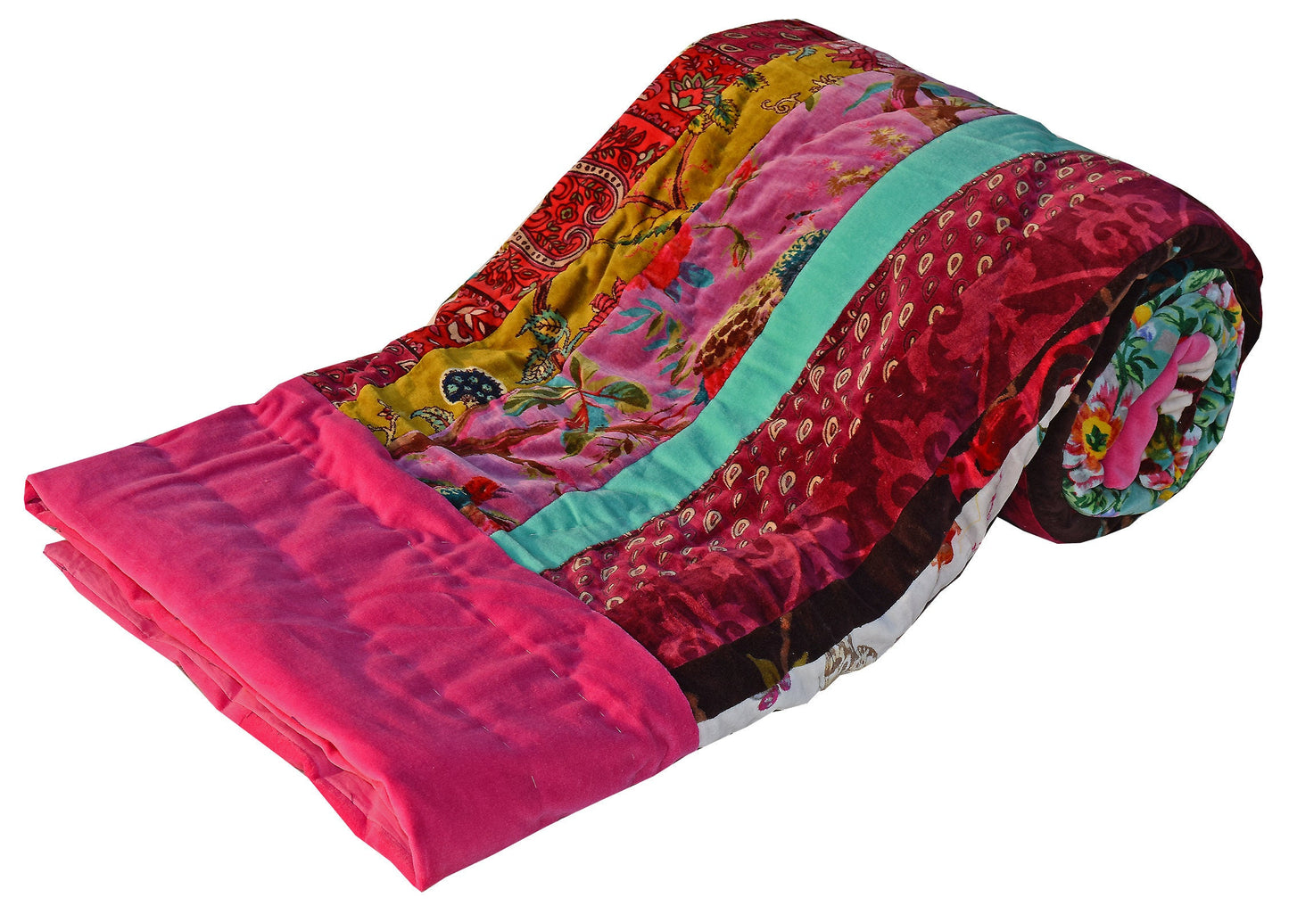 Bird Print 250 GSM Velvet Quilt