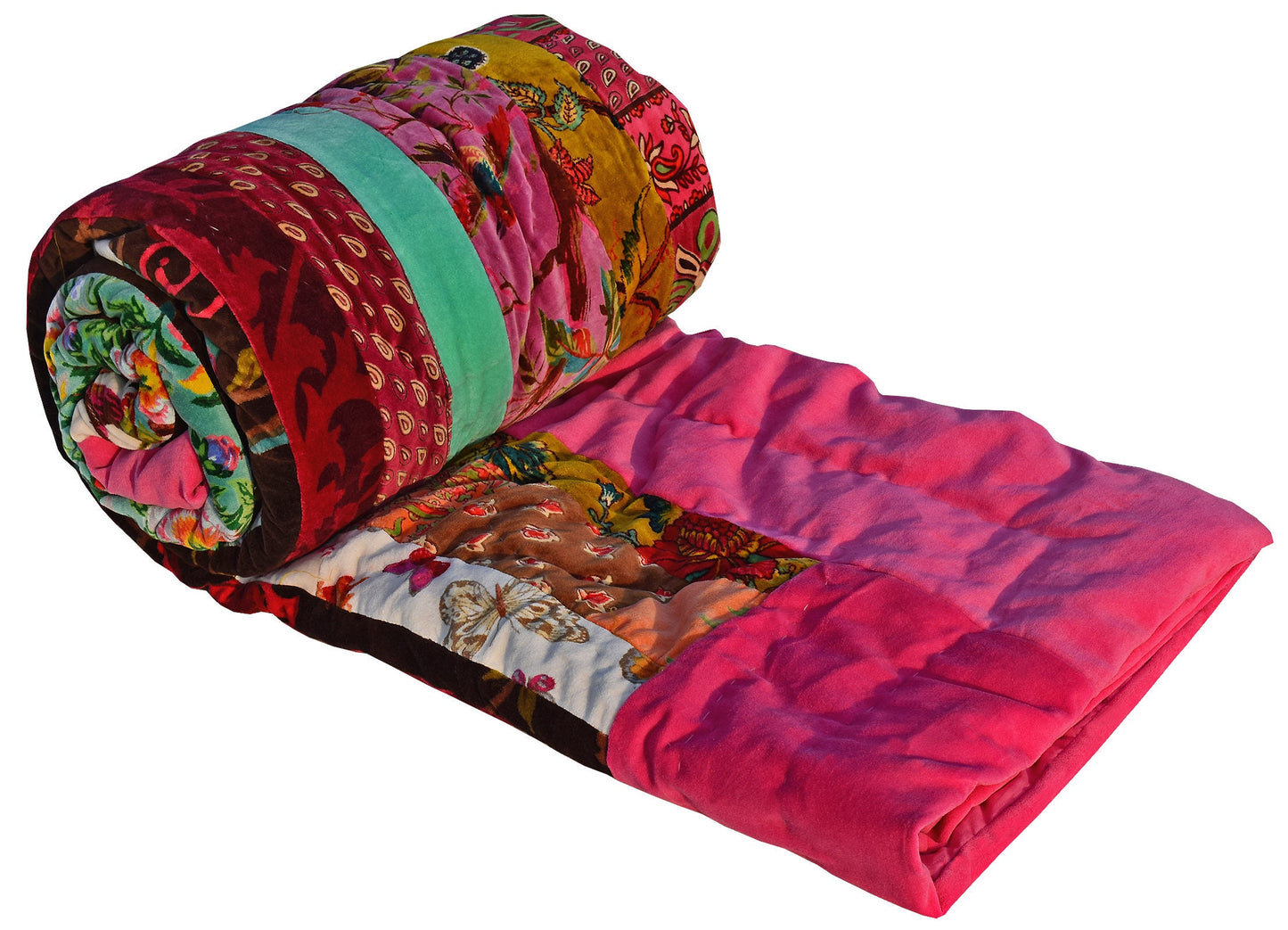 Bird Print 250 GSM Velvet Quilt