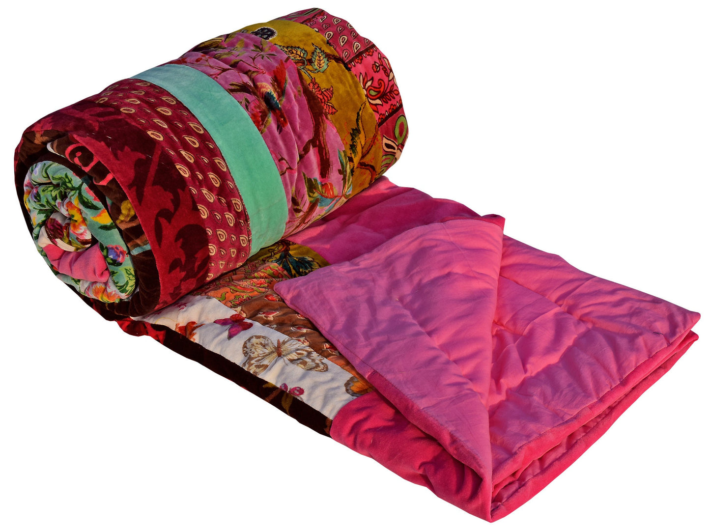 Bird Print 250 GSM Velvet Quilt