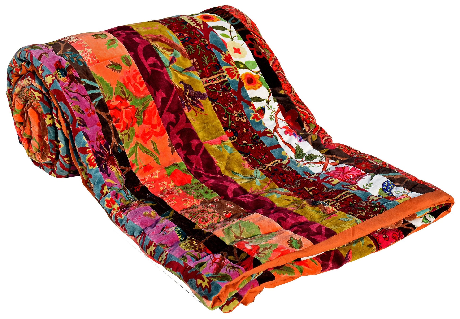 Patch work 250 GSM Velvet Quilt