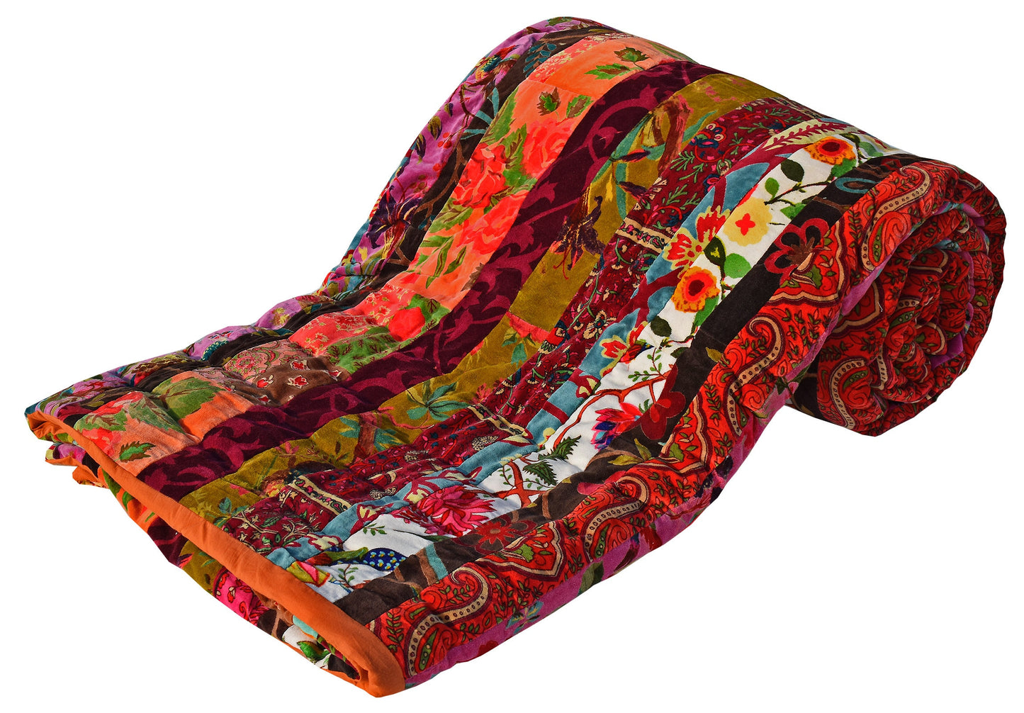 Patch work 250 GSM Velvet Quilt