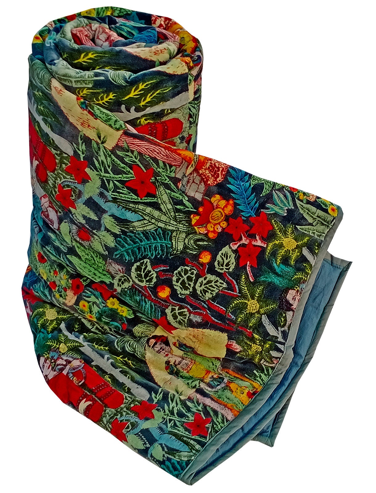 Velvet Quilt Frida Kahlo Inspired- Green