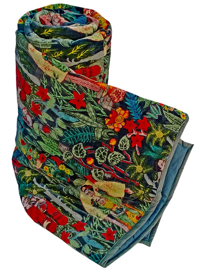 Velvet Quilt Frida Kahlo Inspired- Green
