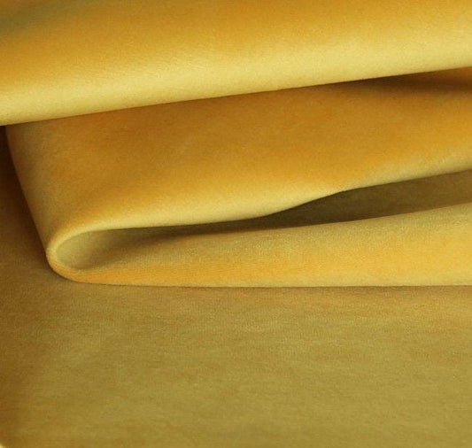 Velvet fabric for upholstery-Mustard Yellow - The Teal Thread