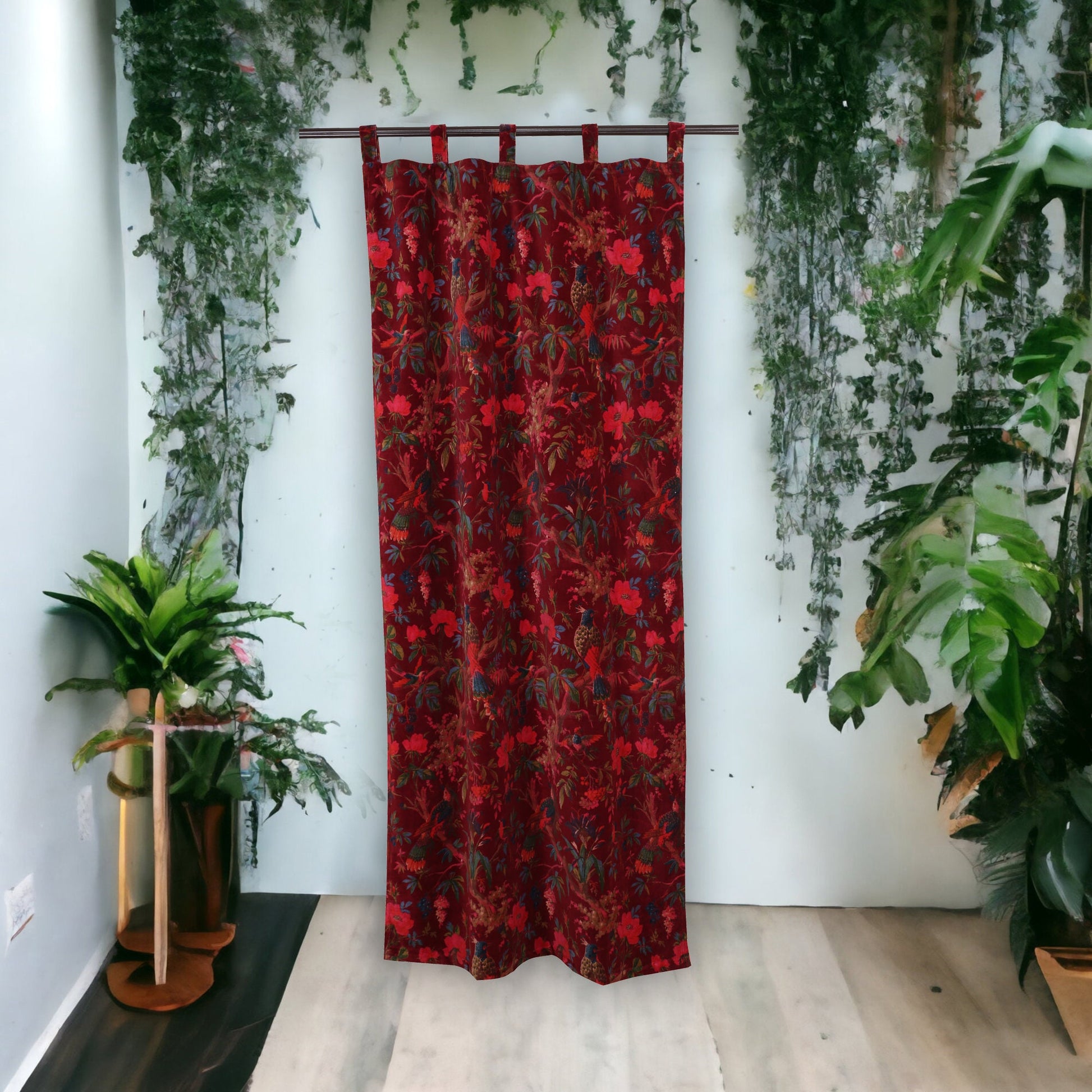 limited time holiday sale Birds of Paradise 1 Velvet Curtain