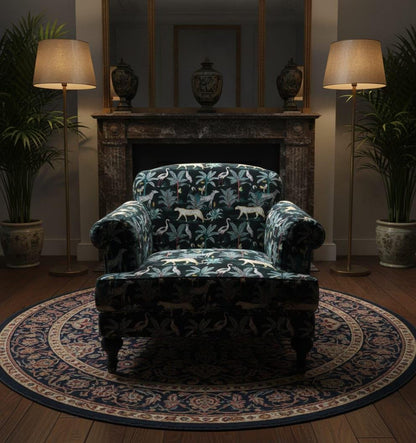 Jungle Print Velvet Fabric for Upholstery