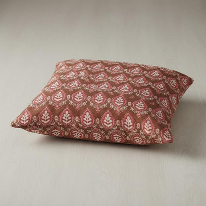 limited time holiday sale Cotton Velvet Mughal Motif Buta Cushion Cover 18x18" Double Sided Print Top Zip