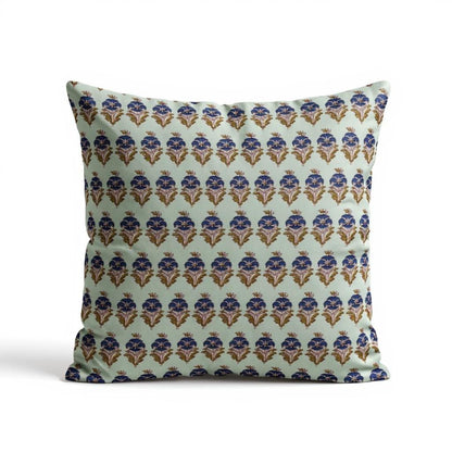 limited time holiday sale Cotton Velvet Midnight Lotus Motifs Cushion Cover 18x18" Double Sided Print Top Zip