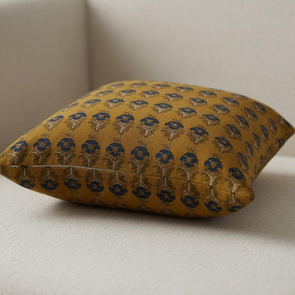 limited time holiday sale Cotton Velvet Midnight Lotus Motifs Cushion Cover 18x18" Double Sided Print Top Zip